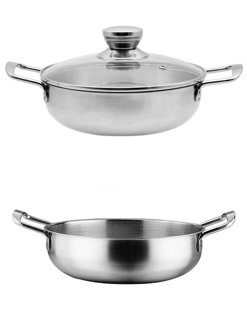 20cm Stainless Steel Ramen Pot Golden Seafood Pots Crayfish Hot Pot Small Wok Pan Clear Soup Pot Kitchen Cooking Pot