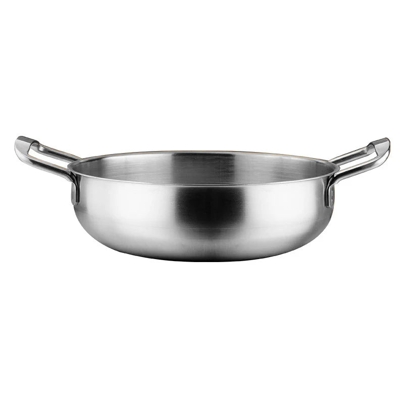 20cm Stainless Steel Ramen Pot Golden Seafood Pots Crayfish Hot Pot Small Wok Pan Clear Soup Pot Kitchen Cooking Pot