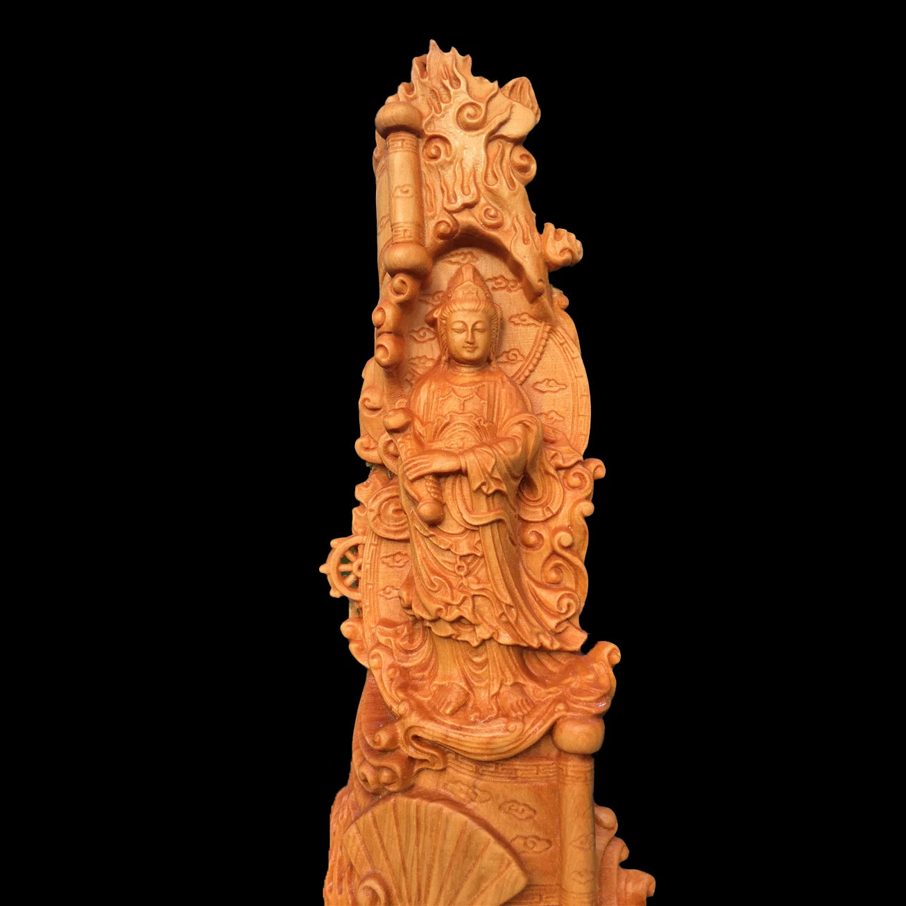 20cm Thuja Wood Wood Sculpture Real Wood Wood Statue Figure Statue Guanyin Collection Feng Shui Office Decoration Home Décor Col