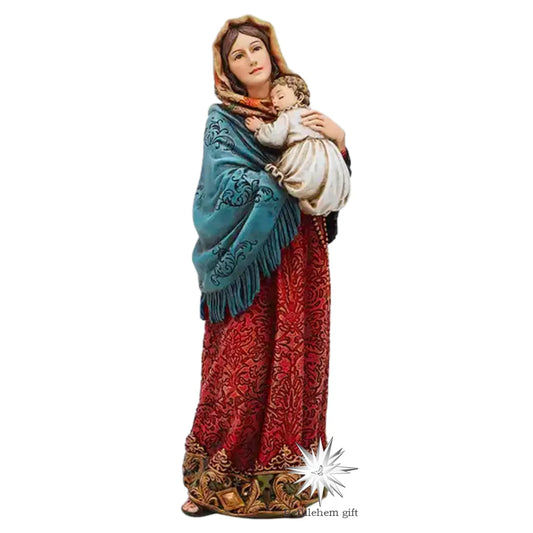 20cmH  Madonna of the Streets Famous Statue Virgin Mary with Baby Jesus Sculpture Decorative Crafts