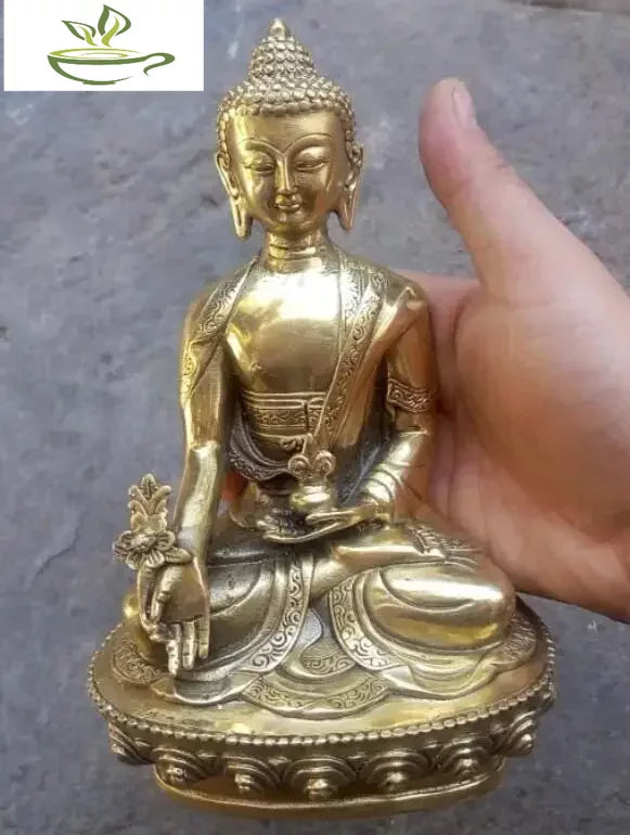 Large Tibet Tibetan brass Medicine Buddha Statue 15 or 21mm