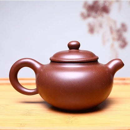 210ML Yixing Purple Clay Teapot Handcraft Tea Pot Pure Raw Ore Handmade Traditional Dahongpao Teaware High Quality Filter Kettle