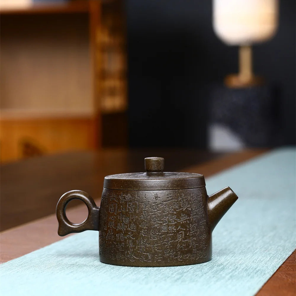 210cc  Chinese Yixing Purple Clay Teapots Handmade Tea Pot Raw Ore Colorful Section Mud Kettle High-end Zisha Tea Set Collection