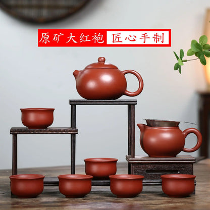 210cc Yixing Teapot Tea Pot filter Xishi Pot Beauties Handmade Purple Clay Teaware customized Gifts Drinkware Set Drink Puer