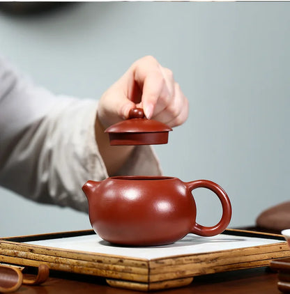 210cc Yixing Teapot Tea Pot filter Xishi Pot Beauties Handmade Purple Clay Teaware customized Gifts Drinkware Set Drink Puer