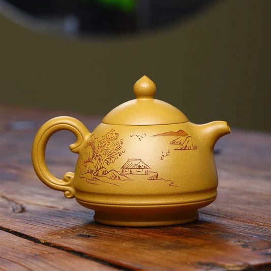 210ml Antique Yixing Purple Clay Teapot Household Filter Beauty Kettle Handmade Section Mud Tea Infuser Chinese Zisha Tea Set