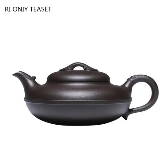 210ml Authentic Yixing Purple Clay Teapots Famous Artists Handmade Tea Pot Raw Ore Beauty Kettle Chinese Zisha Tea Set Teaware
