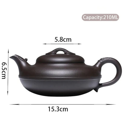 210ml Authentic Yixing Purple Clay Teapots Famous Artists Handmade Tea Pot Raw Ore Beauty Kettle Chinese Zisha Tea Set Teaware