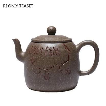 210ml Authentic Yixing Purple Clay Teapots Famous Handmade Tea Pot Raw Ore Section Mud Beauty Kettle Chinese Zisha Tea Set