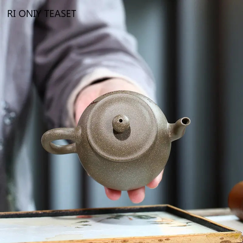 210ml Authentic Yixing Purple Clay Teapots Famous Handmade Tea Pot Raw Ore Section Mud Beauty Kettle Chinese Zisha Tea Set
