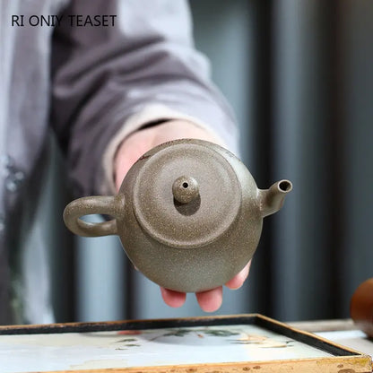 210ml Authentic Yixing Purple Clay Teapots Famous Handmade Tea Pot Raw Ore Section Mud Beauty Kettle Chinese Zisha Tea Set