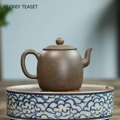 210ml Authentic Yixing Purple Clay Teapots Famous Handmade Tea Pot Raw Ore Section Mud Beauty Kettle Chinese Zisha Tea Set
