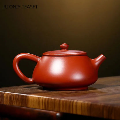 210ml Chinese Yixing Purple Clay Teapot Authentic Raw Ore Dahongpao Mud Stone Scoop Tea Pot Kettle Famous Handmade Zisha Tea Set