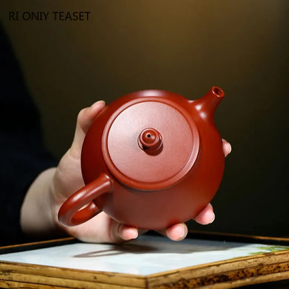 210ml Chinese Yixing Purple Clay Teapot Authentic Raw Ore Dahongpao Mud Stone Scoop Tea Pot Kettle Famous Handmade Zisha Tea Set