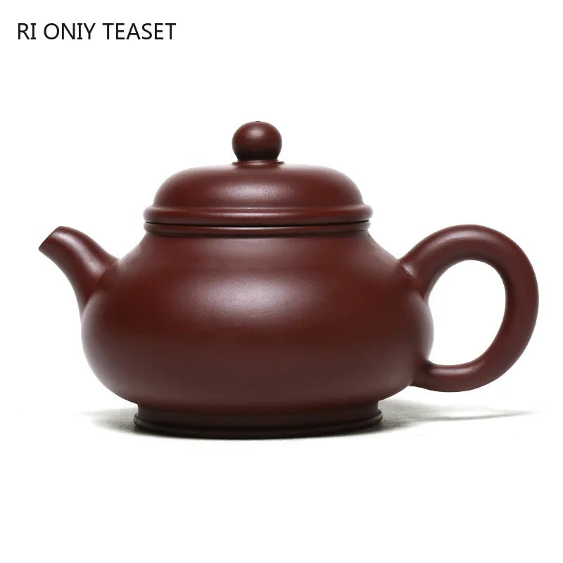 210ml Chinese Yixing Purple Clay Teapots Famous Artists Handmade Raw Ore Purple Zhu Mud Tea Pot Kettle Authentic Zisha Tea Set