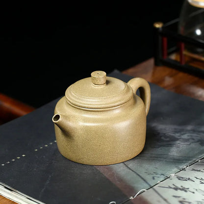 210ml Chinese Yixing Purple Clay Teapots Famous Artists Handmade Tea Pot Raw Ore Green Sand Section Mud Kettle Zisha Tea Set