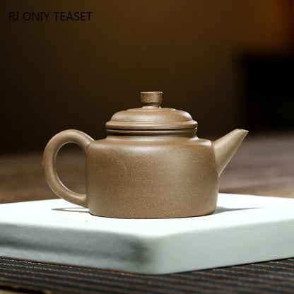 210ml Chinese Yixing Purple Clay Teapots Famous Handmade Tea Pot Raw Ore Grey Section Mud Kettle Authentic Zisha Tea Set Gifts