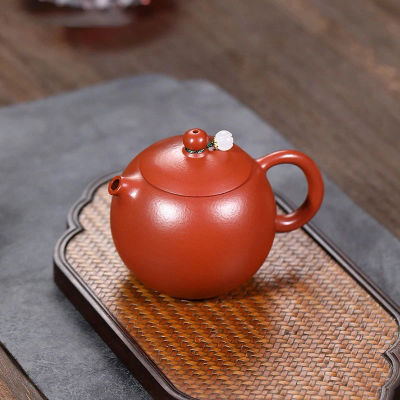 210ml Chinese Yixing Raw Ore Purple Clay Teapot Authentic Handmade Xishi Tea Pot Beauty Kettle High-end Zisha Tea Set Collection