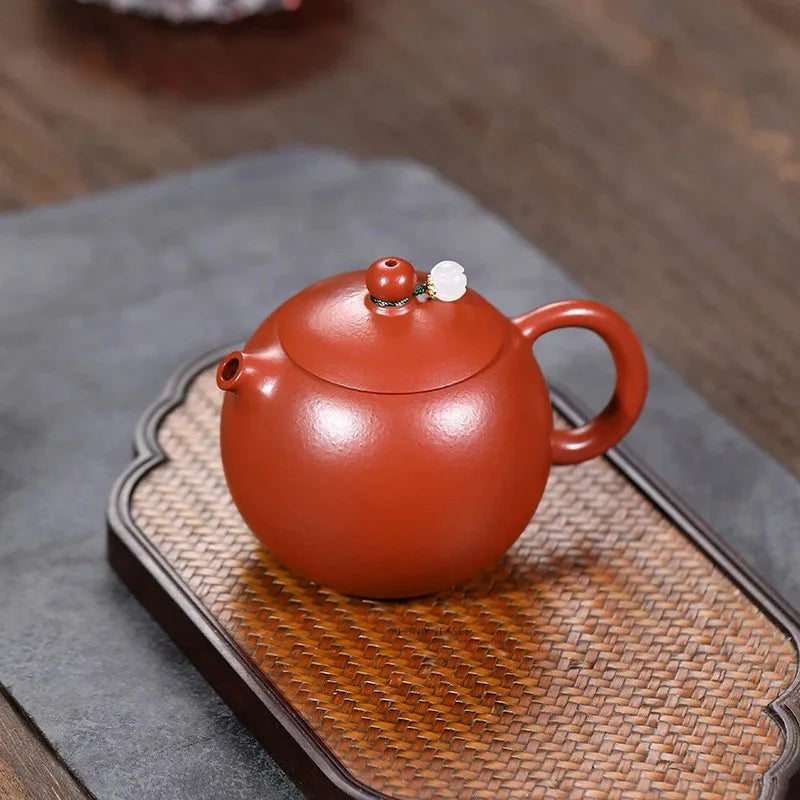 210ml Chinese Yixing Raw Ore Purple Clay Teapot Authentic Handmade Xishi Tea Pot Beauty Kettle High-end Zisha Tea Set Collection