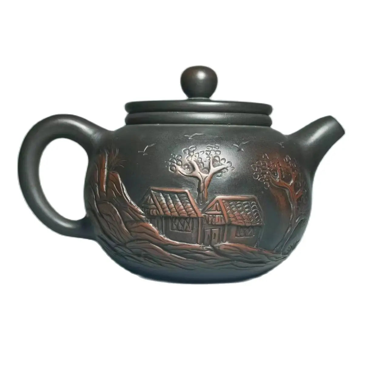 210ml Jianshui Purple Clay Handmade Lotus Carving Tea Pot(Not Yixing Zisha) Kung Fu Tea Set Drinkware Tea Ceremony