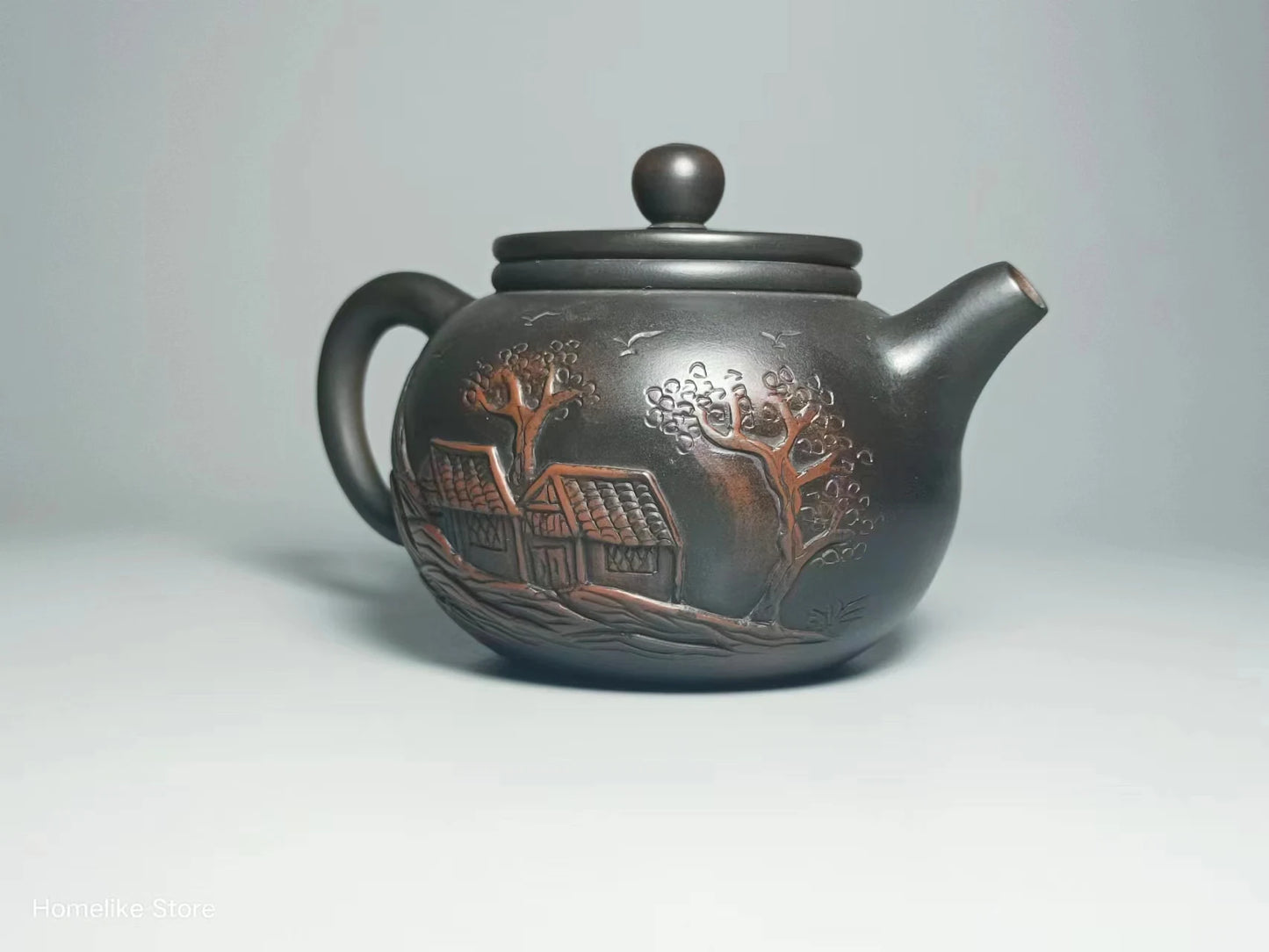 210ml Jianshui Purple Clay Handmade Lotus Carving Tea Pot(Not Yixing Zisha) Kung Fu Tea Set Drinkware Tea Ceremony
