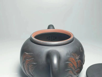 210ml Jianshui Purple Clay Handmade Lotus Carving Tea Pot(Not Yixing Zisha) Kung Fu Tea Set Drinkware Tea Ceremony