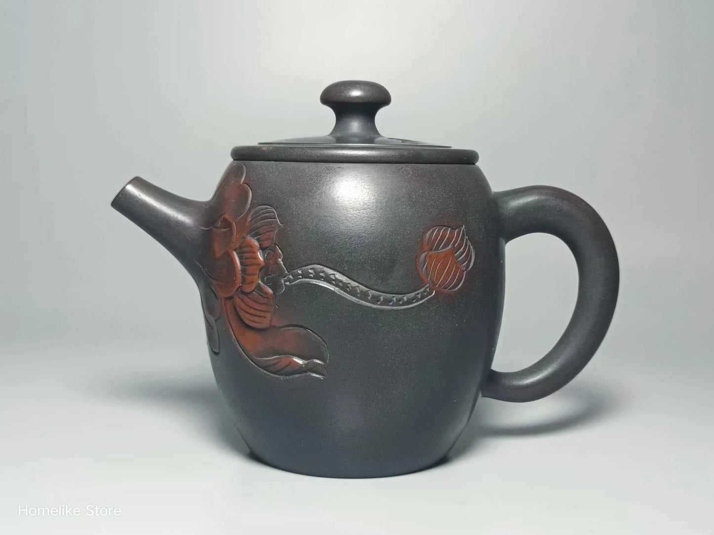 210ml Jianshui Purple Clay Handmade Lotus Carving Tea Pot(Not Yixing Zisha) Kung Fu Tea Set Drinkware Tea Ceremony