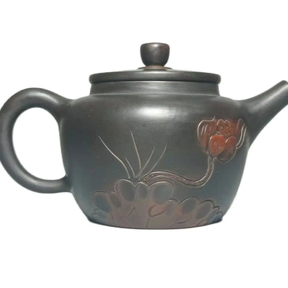 210ml Jianshui Purple Clay Handmade Lotus Carving Tea Pot(Not Yixing Zisha) Kung Fu Tea Set Drinkware Tea Ceremony