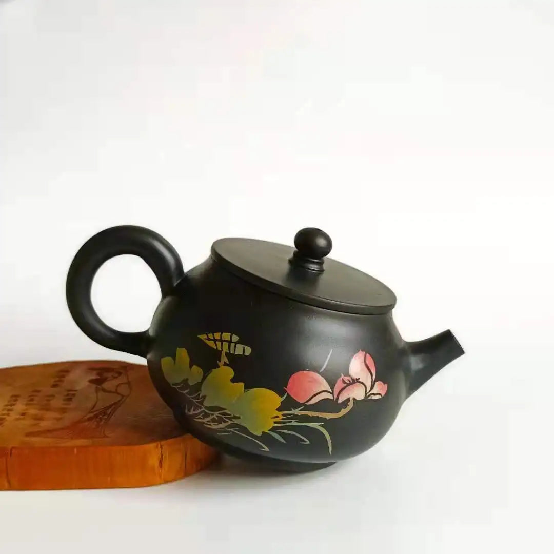 210ml Jianshui Purple Clay Pure Handmade Color filling Tea Pot(Not Yixing Zisha) Kung Fu Tea Set Drinkware Tea Ceremony