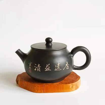 210ml Jianshui Purple Clay Pure Handmade Color filling Tea Pot(Not Yixing Zisha) Kung Fu Tea Set Drinkware Tea Ceremony