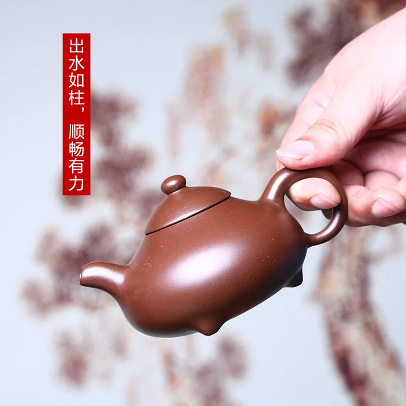 210ml Yixing Classic Teapot Boutique Purple Clay Tea Pot Ore Beauty Kettle Kung Fu Master Handmade Teaware Tea Ceremony Set