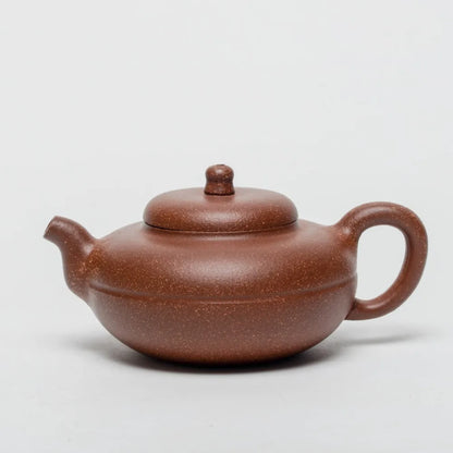 210ml Yixing Purple Clay Teapot Black Tea Puer Tea Kung Fu Tea Set Original Mine Famous Hand-made Line Round Pot Teapot Teaware