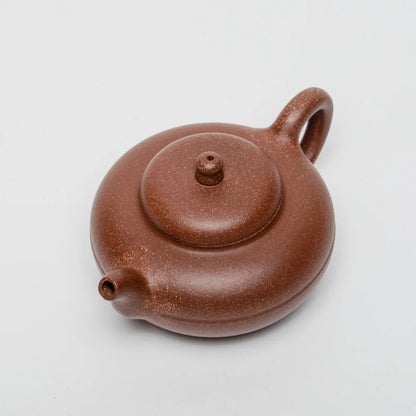 210ml Yixing Purple Clay Teapot Black Tea Puer Tea Kung Fu Tea Set Original Mine Famous Hand-made Line Round Pot Teapot Teaware