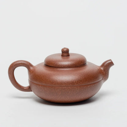 210ml Yixing Purple Clay Teapot Black Tea Puer Tea Kung Fu Tea Set Original Mine Famous Hand-made Line Round Pot Teapot Teaware