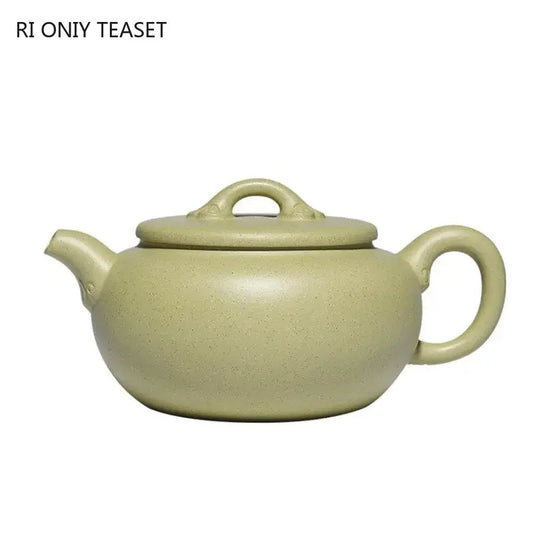 210ml Yixing Purple Clay Teapot Famous Artists Handmade Tea Pot Raw Ore Green Mud Kettle Chinese Authentic Zisha Tea Set Teaware