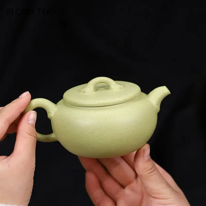 210ml Yixing Purple Clay Teapot Famous Artists Handmade Tea Pot Raw Ore Green Mud Kettle Chinese Authentic Zisha Tea Set Teaware