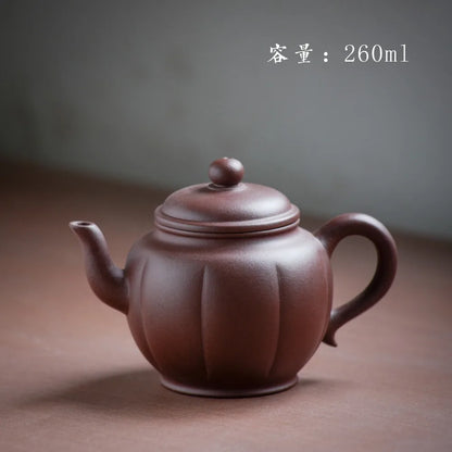 210ml Yixing Purple Clay Teapot Palace lamp teaware Master Pure handmade Black Tea Da Hong Pao Kung Fu Tea Kettle Teaware