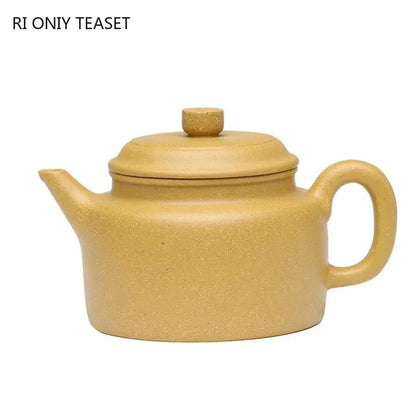 210ml Yixing Purple Clay Teapots Famous Handmade Tea Pot Raw Ore Gold Section Mud Beauty Kettle Chinese Zisha Tea Set Teaware