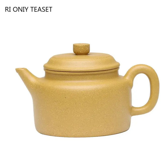 210ml Yixing Purple Clay Teapots Famous Handmade Tea Pot Raw Ore Gold Section Mud Beauty Kettle Chinese Zisha Tea Set Teaware
