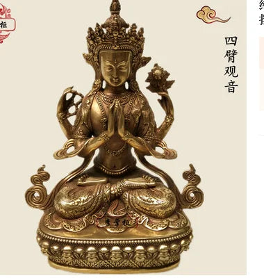 21CM Copper Statue Medicine Master Buddha Yellow God Wealth Green Tara Vajrasattva Great White Umbrella Cover Sun Tathaga
