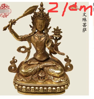 21CM Copper Statue Medicine Master Buddha Yellow God Wealth Green Tara Vajrasattva Great White Umbrella Cover Sun Tathaga