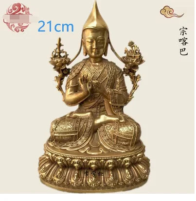 21CM Copper Statue Medicine Master Buddha Yellow God Wealth Green Tara Vajrasattva Great White Umbrella Cover Sun Tathaga