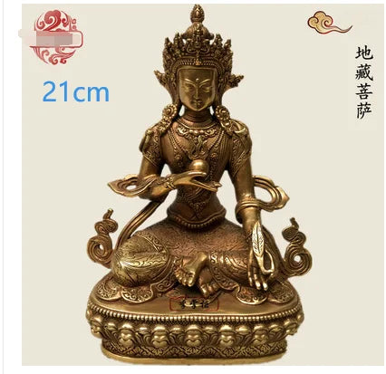21CM Copper Statue Medicine Master Buddha Yellow God Wealth Green Tara Vajrasattva Great White Umbrella Cover Sun Tathaga