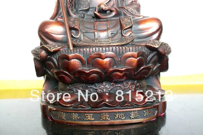 21CM Tibet Buddhism Ksitigarbha Bronze buddha Statue