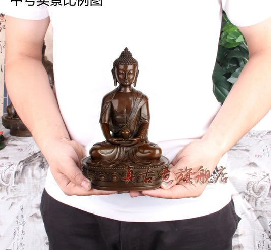 21CM # bless family Safety Health luck Talisman #office home shop efficacious Protection Tibetan Buddhism Buddha statue