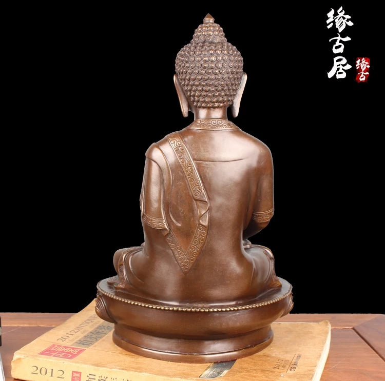 21CM # bless family Safety Health luck Talisman #office home shop efficacious Protection Tibetan Buddhism Buddha statue