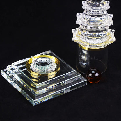 21CM high grade buddha Pagoda HOME efficacious Tantric talisman Tibet Buddhism buddha dagoba stupa tower crystal pagoda statue