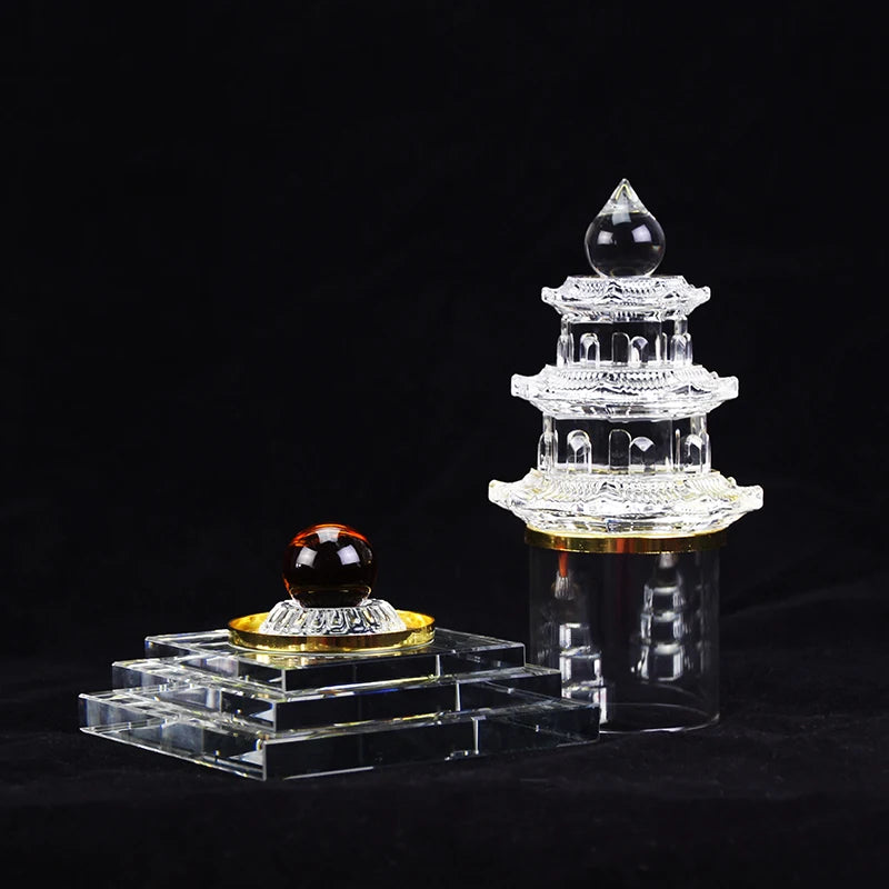 21CM high grade buddha Pagoda HOME efficacious Tantric talisman Tibet Buddhism buddha dagoba stupa tower crystal pagoda statue