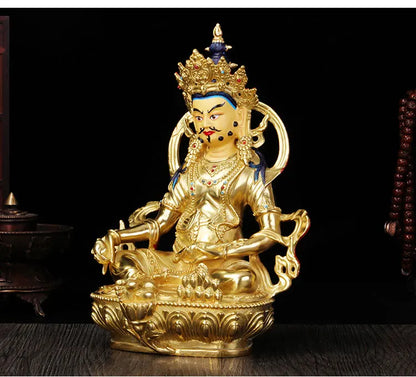 21cm # GOOD Buddha Buddhist shop home efficacious Money Drawing  thriving business Yellow Jambhala yellow fortune god statue