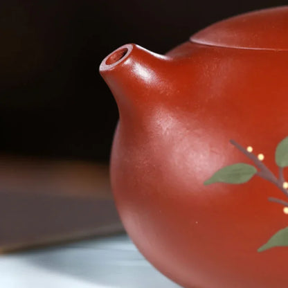 220ML Peach Xishi Purple Clay ZishaTeapot Handmade Chinese Yixing Kettle Puer Green Tea Set Kung Fu Zisha Teaware